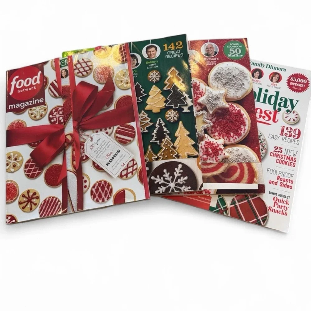 Food Network Magazine Christmas Issues Lot of 4